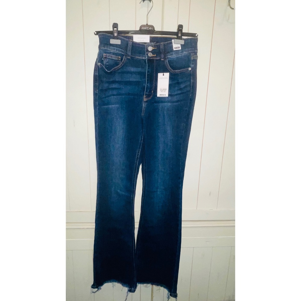 Judy Blue Women Imagine  Possibilities Bootcut 11/30 Dark Wash Raw Hem Jeans NWT